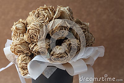 White rose dried flower Stock Photo