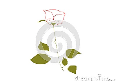 A White Rose, Abstract graphic design Iteration #3 Stock Photo