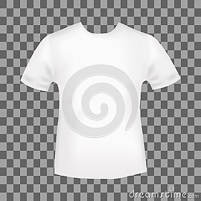 White round neck t-shirt Vector Illustration