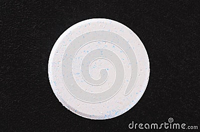White rounded chlorine tablet Stock Photo
