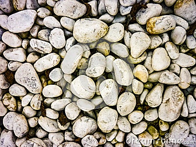 White Rounded Stones Texture Stock Photo