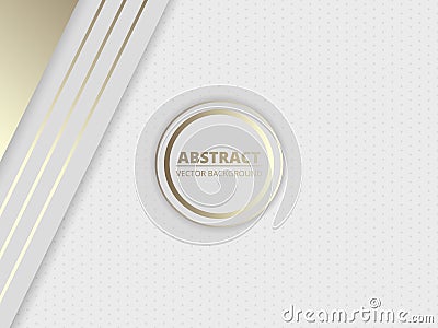 White royal abstract luxury background with a circle for the name of your brand in the middle. Vector Illustration