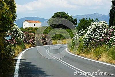 White rural church Stock Photo