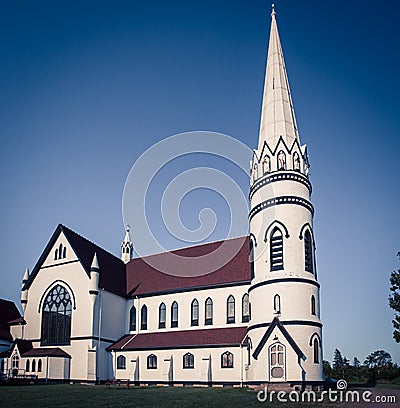 White rural Church Prince Edward Island Stock Photo