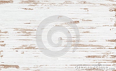 White rustic wood texture background. top view background of light rusty wooden planks. Grunge of weathered painted wooden plank Stock Photo