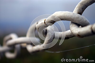 White rusty chain Stock Photo