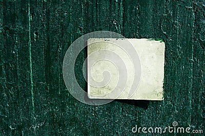 White rusty grungy old sign on a cement wall - texture with rain droops background Stock Photo