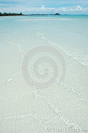 White Sand Beach, Blue Sky! Stock Photo