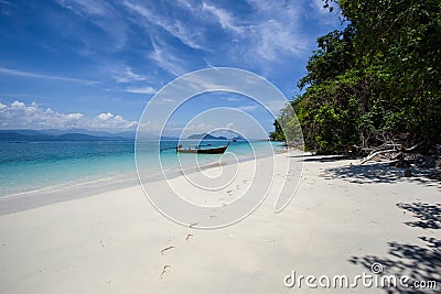 White sand beach at Khang Khao Island Bat island, Ranong Province, Thailand Stock Photo