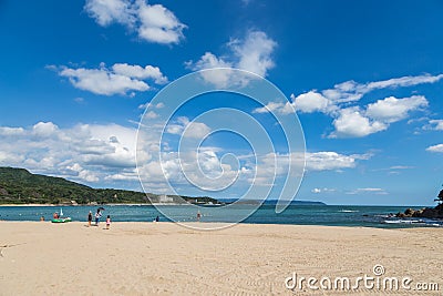 White sand beach in miyazaki, Japan Editorial Stock Photo