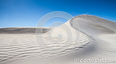 White sand dune with ripples Stock Photo