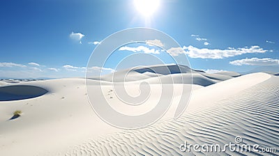 White sand dunes, arid nature Stock Photo