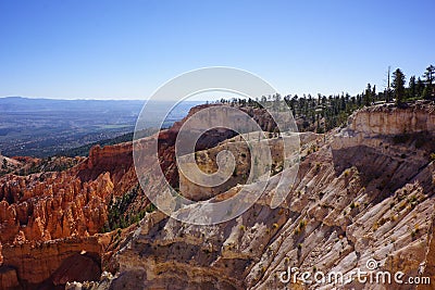 Bryce Canyon Sandstone Cliffs Stock Photo