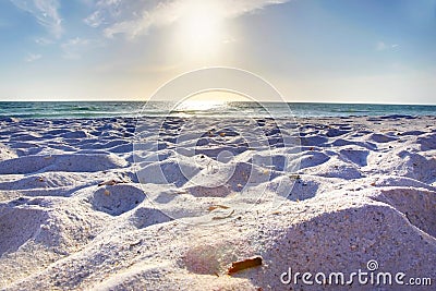White sandy beach Stock Photo