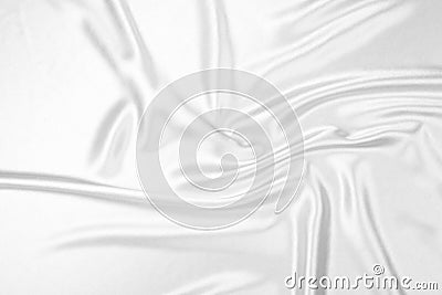 White satin fabric texture background Stock Photo