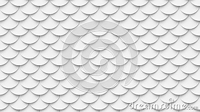 White scales texture. Fish skin abstract texture background. 3D-rendering. Stock Photo