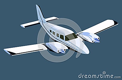 White plane Vector Illustration