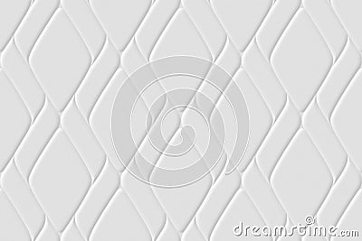 White seamless geometric texture. Origami paper style. 3D rendering background. Stock Photo