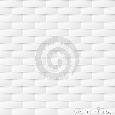 White seamless paper origami texture - abstract trendy background. Ceramic 3d design Vector Illustration