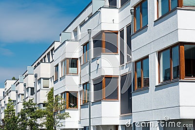 White serial houses in Berlin Stock Photo