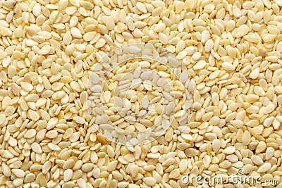 Sesame seeds full frame top view Stock Photo