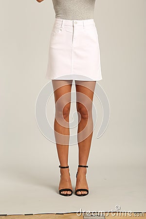 Blue tight jeans with black heels for womanblackWhite Sexy Short Mini Skirt with Cute Knotted Waistband from Hot Fash Skirts - SPR Stock Photo