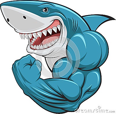 White shark Vector Illustration