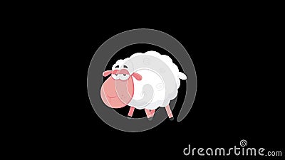 Cute White Sheep Cartoon Character Eating a Flower Stock Video - Video of  lamb, cute: 207302233