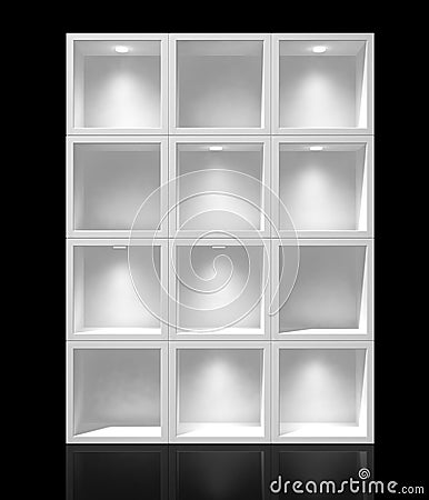 White shelves Stock Photo