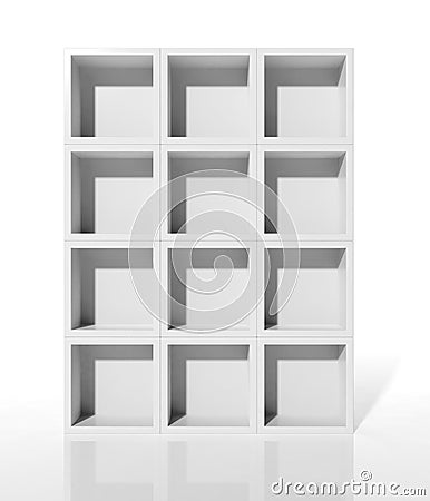 White shelves Stock Photo