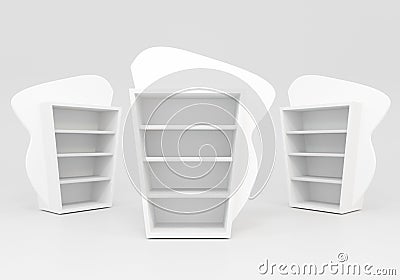 White shelves Stock Photo