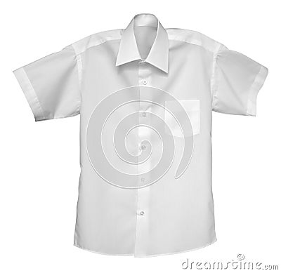 White shirt isolated on the white Stock Photo