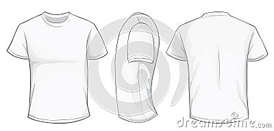 White Shirt Template Vector Illustration