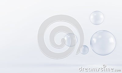 White shpere pearl background. 3d render Stock Photo