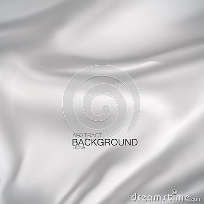 White silk fabric. Vector Illustration