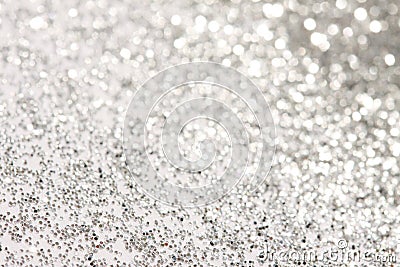 White and silver festive Christmas elegant abstract background soft lights Stock Photo