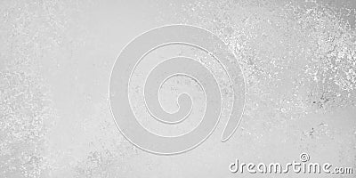 White or silver gray background design with lots of sponged grunge old vintage texture and smeared grainy paint Stock Photo