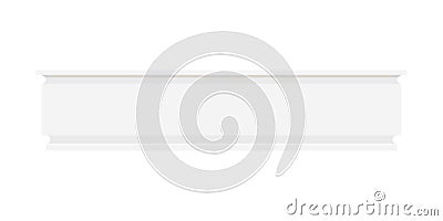 White skirting baseboard molding isolated on white background Vector Illustration