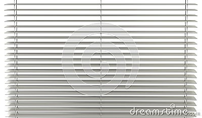 White Slats Window Blinds 3D Illustration Stock Photo