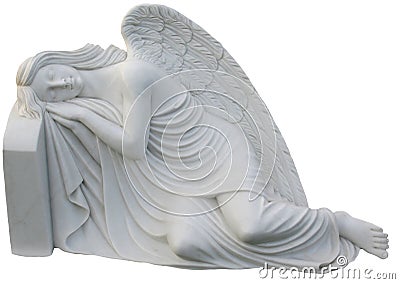 White Slumber Angel Stock Photo