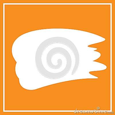 White smear cream on orange color pastel soft paper for cosmetics banner background Stock Photo