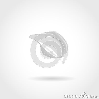 White smear, curvy smudged. Makeup sample, use for advertising flyer, banner, brochure and booklet. Vector make up Vector Illustration