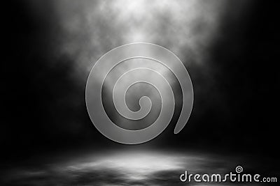 White smoke spotlight stage background. Stock Photo