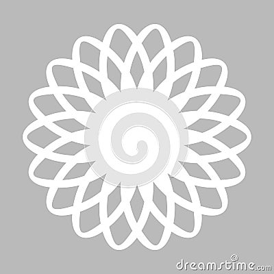 White snowflake Vector Illustration