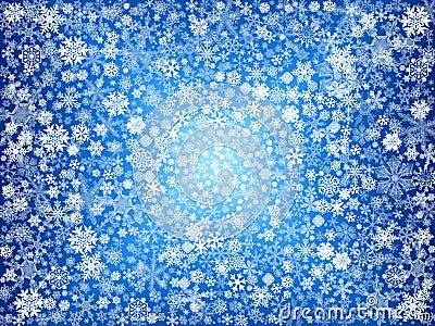 White snowflakes in blue Stock Photo