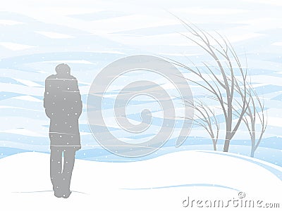 White snowstorm Stock Photo