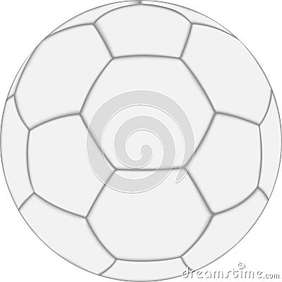 White soccer ball Cartoon Illustration