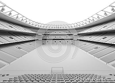 White soccer or football stadium model Stock Photo