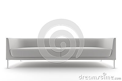 White sofa isolated on white background Stock Photo