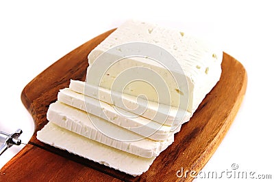 White soft goat cheese Stock Photo